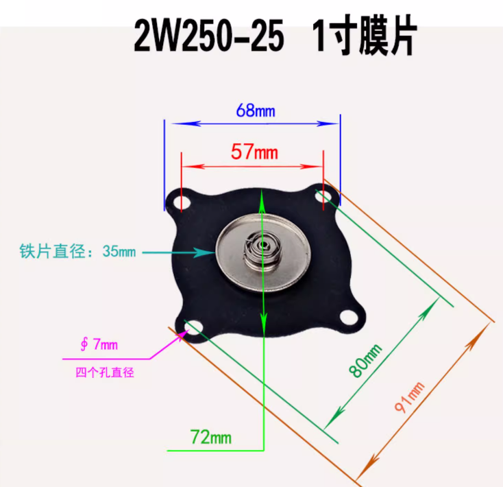 電磁脈沖閥膜片DMF-Z-25/40/50/62/76S除塵電磁閥密封墊1寸2寸3寸